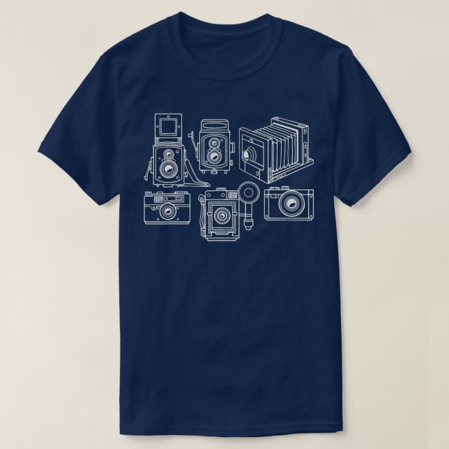 Retro Camera Styles Time Capsule Photographer Free T-Shirt (Design Front)