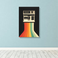 Retro Camera with Rainbow Print