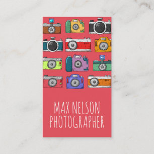 Retro Cameras Photography Photographer Business Card