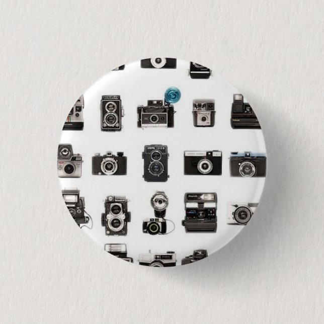 Retro cameras rule 1 inch round button (Front)
