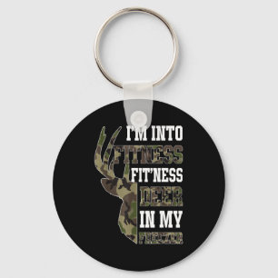 Retro Camo Deer Hunting Funny Wildlife Hunter Men  Keychain