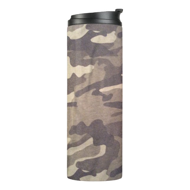 Retro camo design, chili with handle  practical A+ Thermal Tumbler (Rotated Left)
