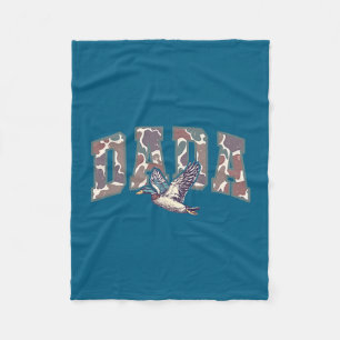 Retro Camo Duck Hunting Dada 1st Birthday Family M Fleece Blanket