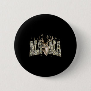 Retro camo hunting mama old camo mom mother's day 2 inch round button