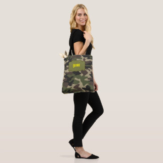 Retro Camo Tote - Custom Name & Monogram