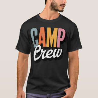 Retro Camp Crew Summer Camping Funny Friends T-Shirt