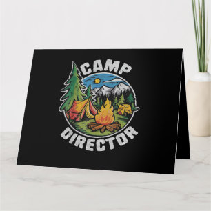 Retro Camp Director Camping Summer Camp Funny Camp Card