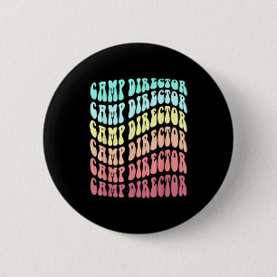 Retro camp director family campground summer 2 inch round button
