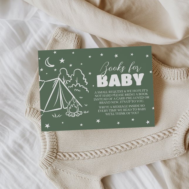 Retro Camp Insert Books for Baby Card (Creator Uploaded)