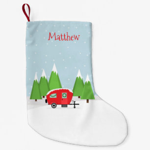 Retro Camper Christmas Small Christmas Stocking