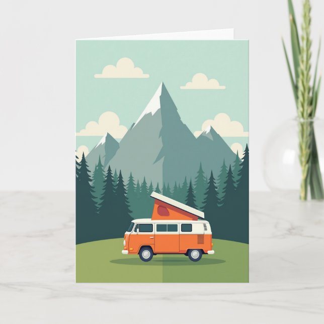 Retro Camper Fathers Day Card (Front)