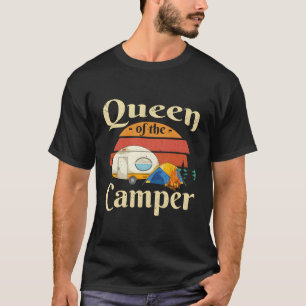 Retro Camper Girls Women Queen Of The Camper Outdo T-Shirt