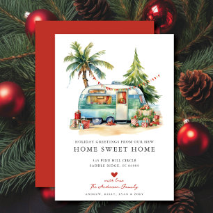 Retro Camper Holiday Moving Announcement