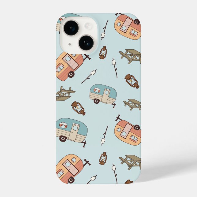 Retro Camper iPhone 14 Case – Vintage  (Back)