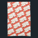 Retro Camper Motorhome RV red kitchen towel<br><div class="desc">Decorate your kitchen with this cool towel. Makes a great housewarming or anniversary gift! 
You can customize it and add text too.
Check my shop for lots more colours and patterns plus matching kitchen stuff!</div>