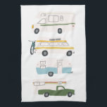 Retro Camper Motorhome RV Vanlife White Kitchen Towel<br><div class="desc">Decorate your kitchen with this cool towel with an RV,  trailer,  campervan and truck camper. Makes a great housewarming or anniversary gift! 
You can customize it and add text too.
Check my shop for lots more colours and patterns plus matching kitchen stuff!</div>