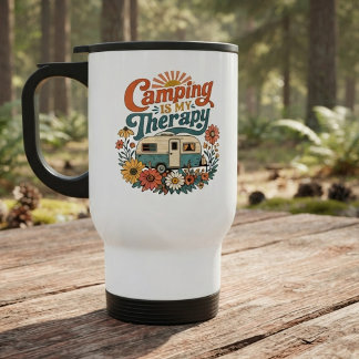 Retro Camper Nature Aesthetic Travel Mug
