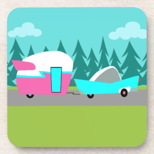 Retro Camper / Trailer and Car Coasters
