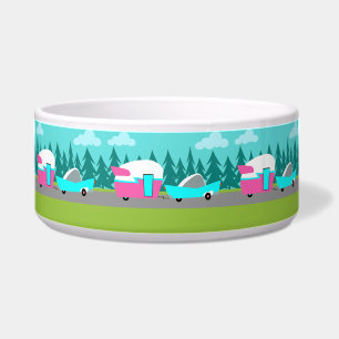 Retro Camper / Trailer and Car Pet Bowl