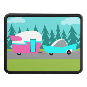 Retro Camper / Trailer and Car Trailer Hitch Cover