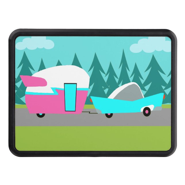Retro Camper / Trailer and Car Trailer Hitch Cover (Front)