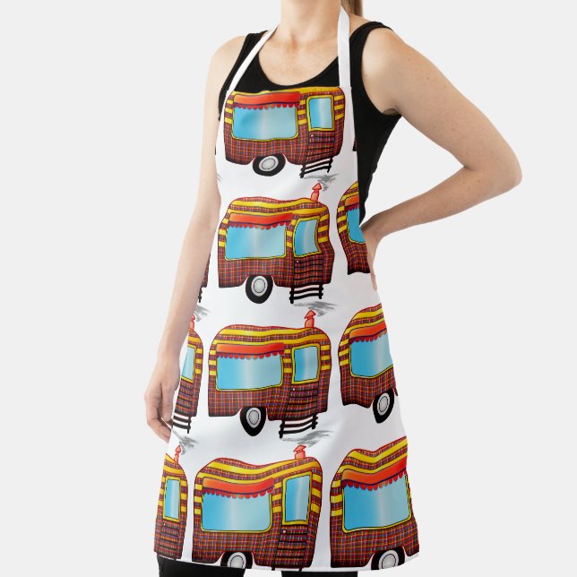 RETRO CAMPER TRAILER KITCHEN APRONS (Insitu)
