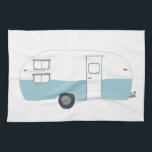 Retro Camper Trailer white kitchen towel<br><div class="desc">Decorate your kitchen with this cool towel. Makes a great housewarming or anniversary gift! 
You can customize it and add text too.
Check my shop for lots more colours and patterns!</div>