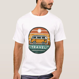 Retro Camper Van Tote Bag - Vintage Travel Design  T-Shirt