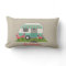 Retro Camper With Flamingos Pillow