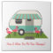 Retro Camper With Flamingos
