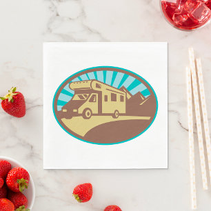 Retro Campervan Napkin