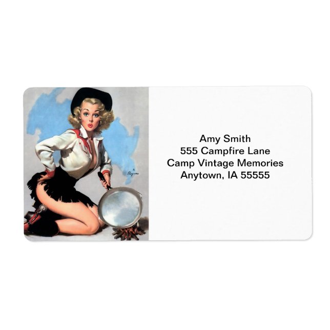 Retro Campfire Cook Pinup (Front)