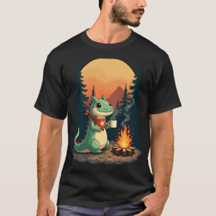 Retro Camping Axolotl Wilderness Adventure Vintage T-Shirt