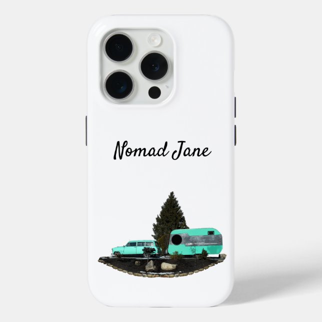 Retro Camping Car Trailer Cell Phone Case (Back)