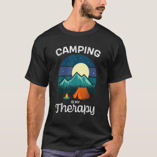 Retro Camping Is My Therapy Hiking Camping Men Wom T-Shirt