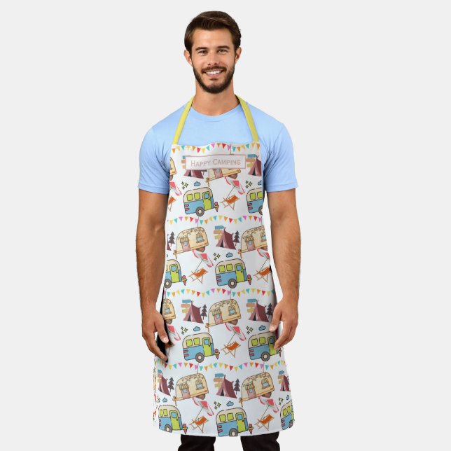 Retro Camping theme Apron (Worn)