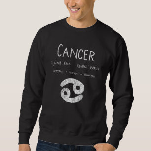 Retro Cancer Zodiac Sign Gift for Astrology Lover Sweatshirt