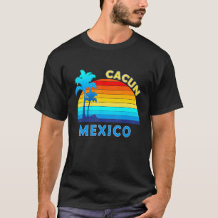 Retro Cancun Mexico Beach Summer Tropical Souvenir T-Shirt