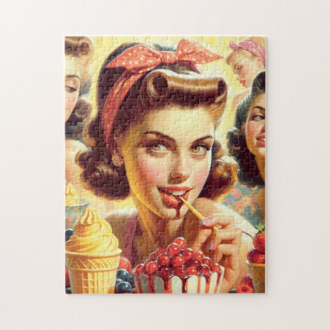 Retro Candy Girls Jigsaw Puzzle (Vertical)