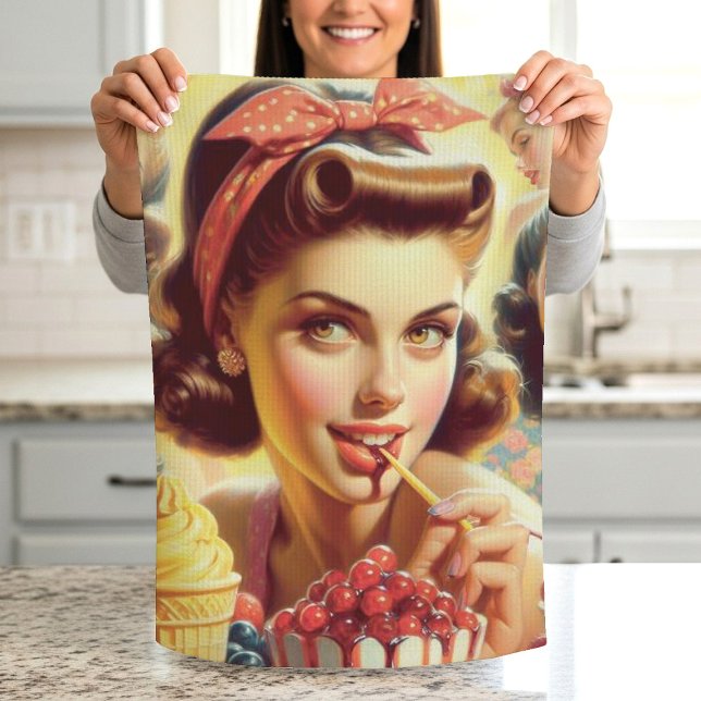 Retro Candy Girls Kitchen Towel (Creator Uploaded)