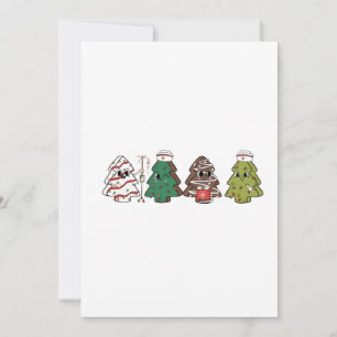 Retro Candy Tree Christmas Pink Bow Coquette  Invitation