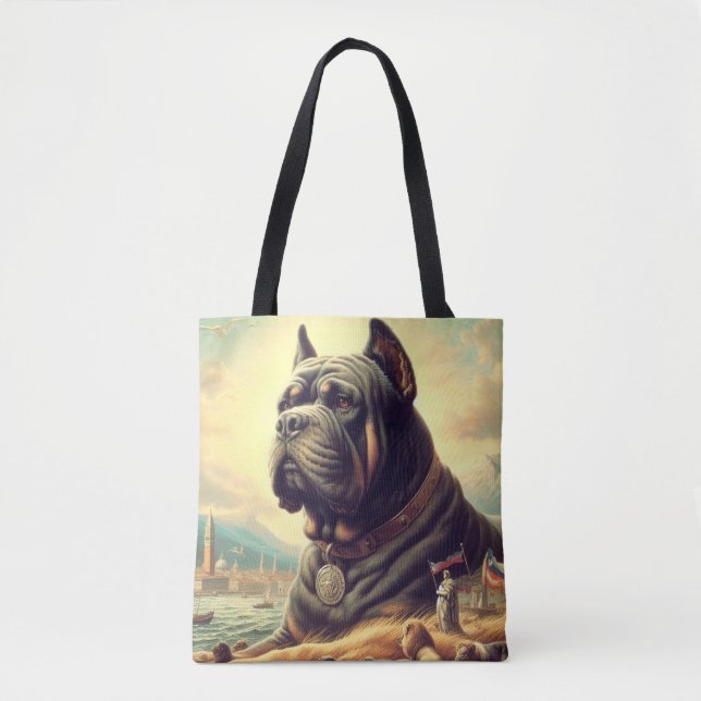 Retro Cane Corso Painting Tote Bag (Front)