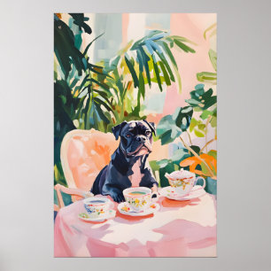 Retro Cane Corso Poster, Cane Corso Oil Painting Poster