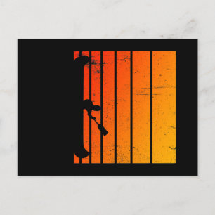 Retro Canoeing Sunset Canoe Postcard