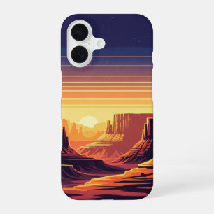 Retro Canyon Layers iPhone 16 Case