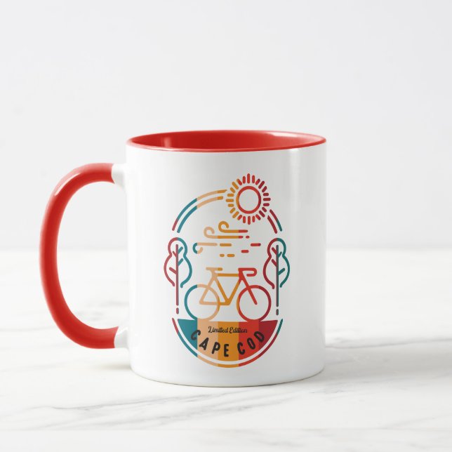 Retro Cape Cod Bike Trail Mug (Left)