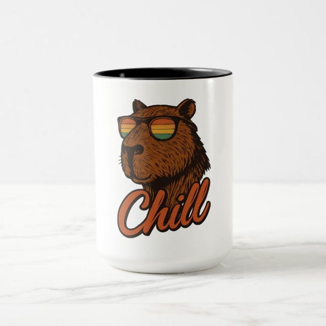 Retro Capybara Mug (Center)