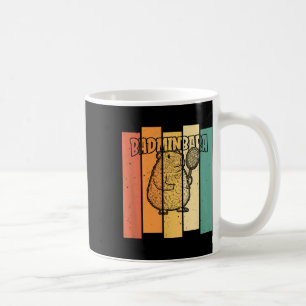 Retro Capybara Shuttle - Vintage Badminton Badminb Coffee Mug