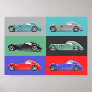 Retro Car Artwork Poster
