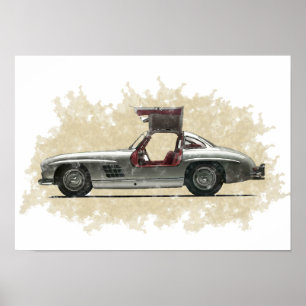 Retro Car Artwork Poster